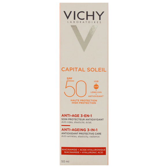 Capital Soleil 3-In-1 Anti-Aging SPF 50 by Vichy Laboratories 1.69 oz Sunscreen - Picture 5 of 6